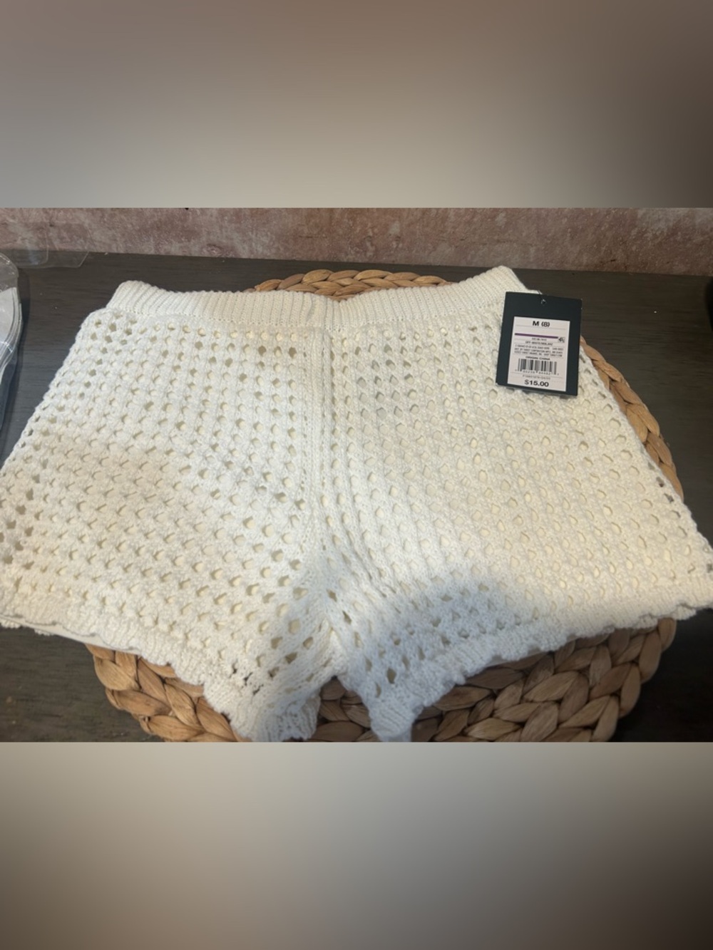 art class Cream Open-Knit Sweater Shorts
